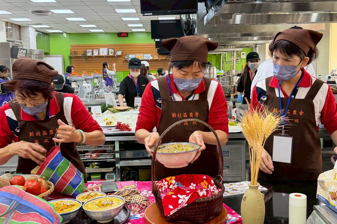 The Xinshe Farmers’ Association team impressed with locally inspired, innovative dishes.Image