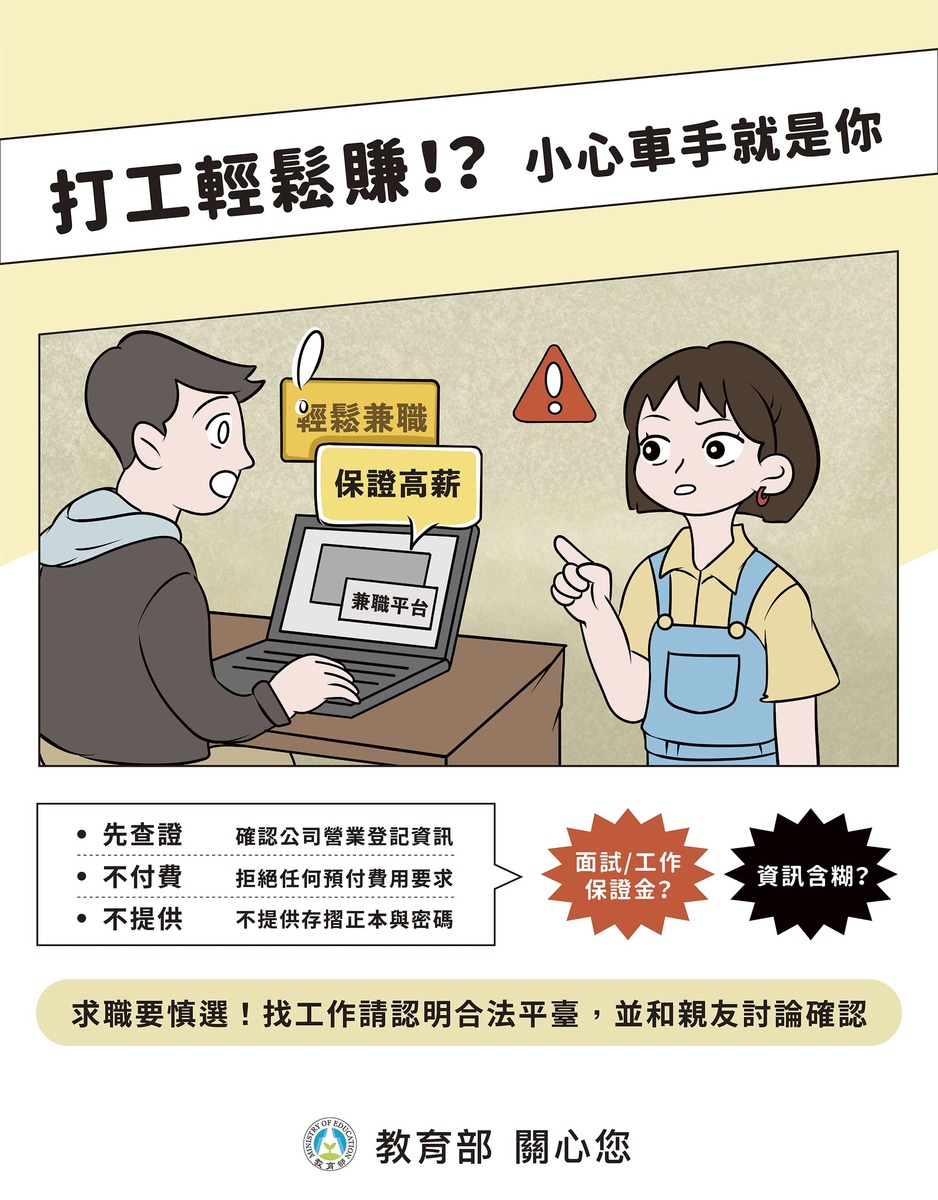 打工求職詐騙圖片
