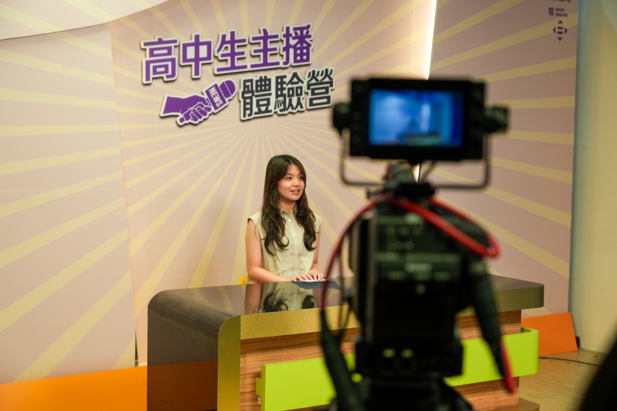 廣受歡迎的高中生主播體驗營在朝陽科大登場，一開放報名就秒殺。圖片