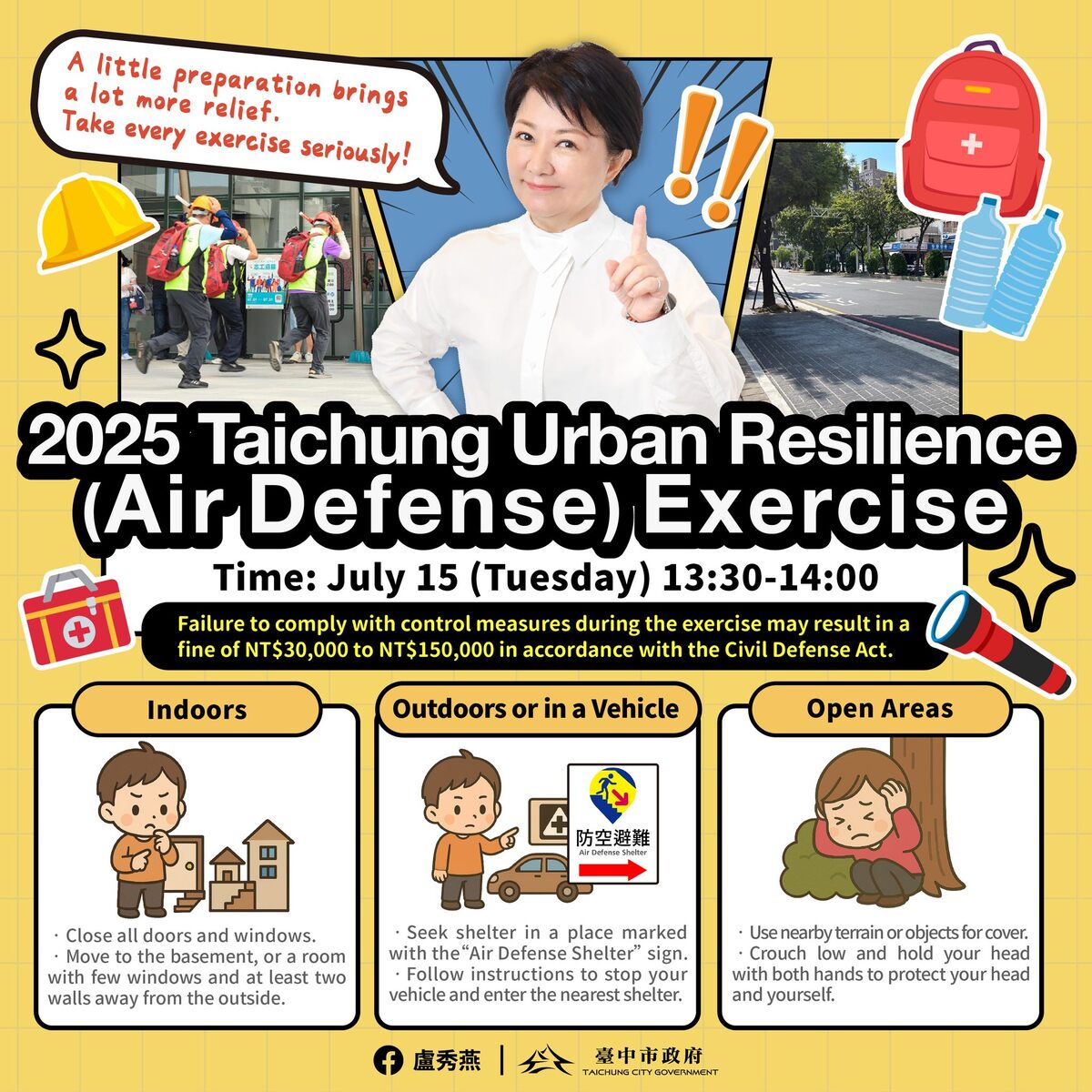 2025 Taichung Urban Resilience (Air Defense) Exercise – 7/15Image