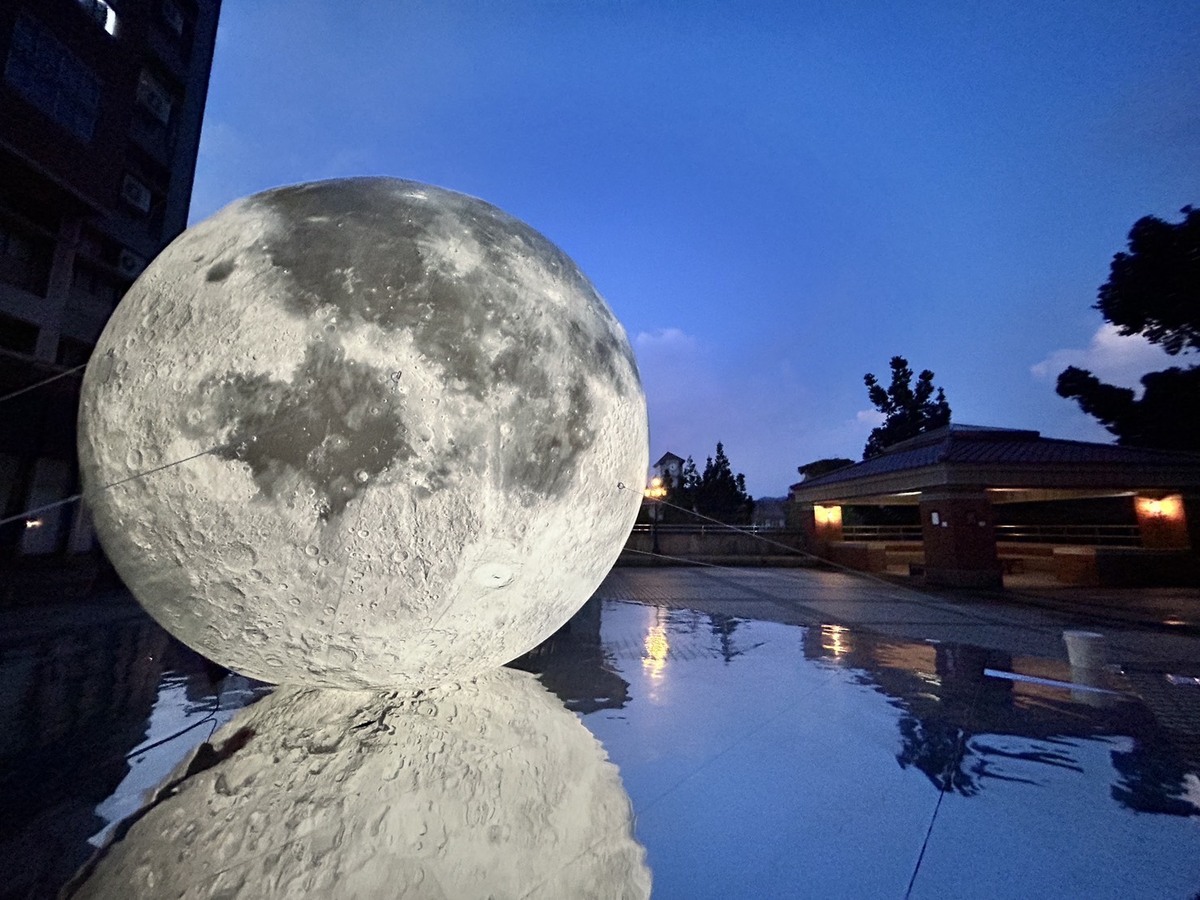 Architecture students created a stunning 16-ft (5-m) moon, scaled 1:700,000 from the real one.Image