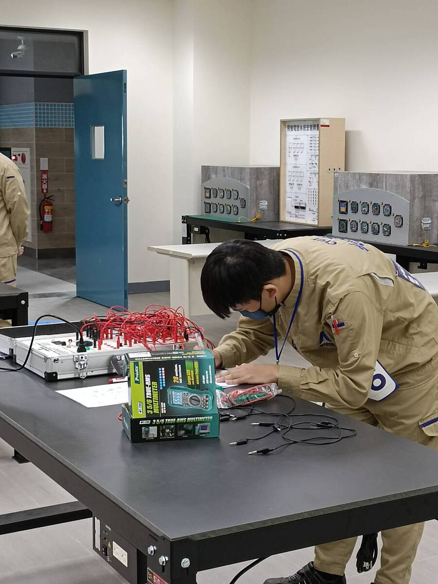 Wang Ming-Che from Aeronautical Engineering won third in Aircraft Maintenance.