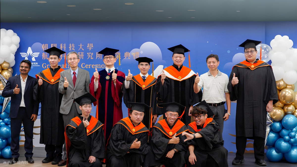 The Graduate Institute of Aeronautics celebrates its first graduating class, with graduates prepared for careers in aviation, UAVs, civil air transport, high-tech electronics, AI, and systems engineering.Image
